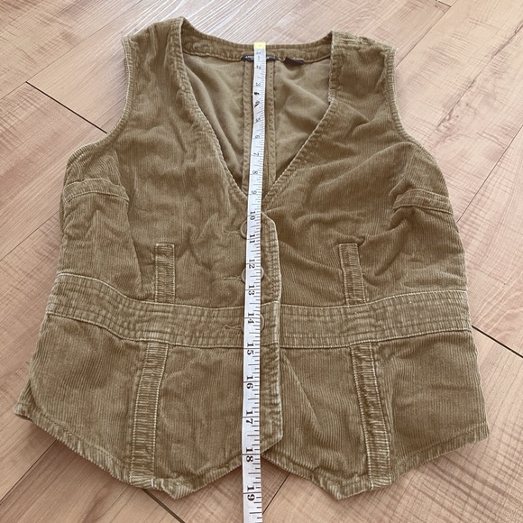 Vintage Tailored Fitted Corduroy Brown Vest - Picture 5 of 8